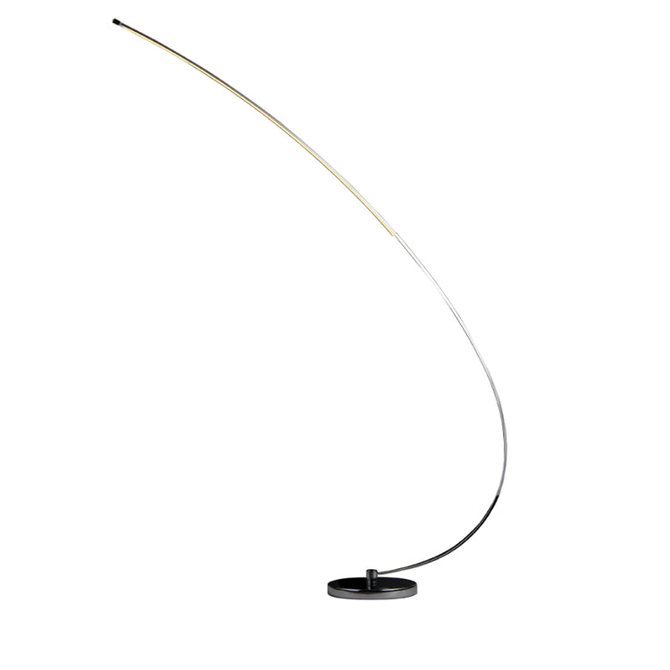 Lampada Da Terra Delta Ad Arco Led Integrato 18W 3000K Alluminio Argento