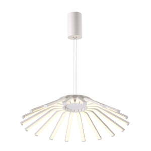 Sospensione Moderna Gregal Led Integrato 54Watt Dimmerabile In Alluminio Bianco