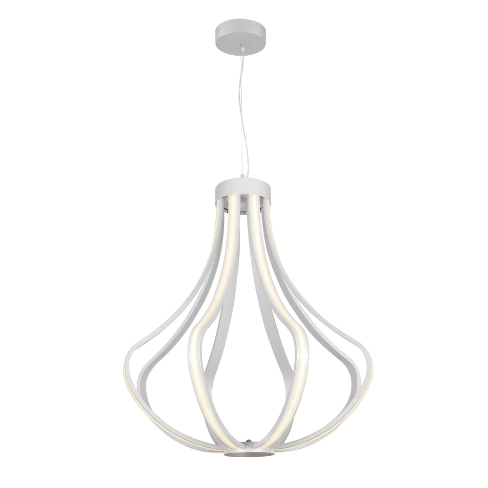 Sospensione Shine X Design Moderno Led Integrato 69W In Alluminio Bianco