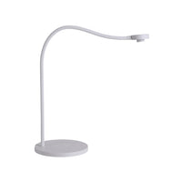 Lampada Da Scrivania Moderna Flessibile Matrix 2 Led Wireless Alluminio Bianco