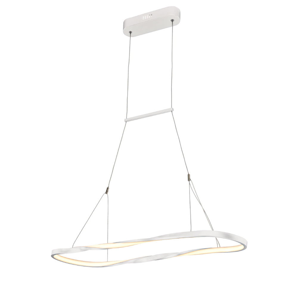 Sospensione Moderna Ringlet Led Integrato 54W In Alluminio Bianco