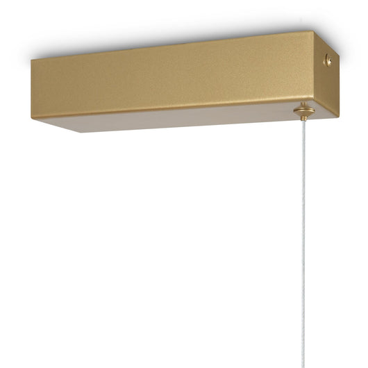 Lampadario A Sospensione Moderno Halo Alluminio Ottone 2 Luci Led 48W