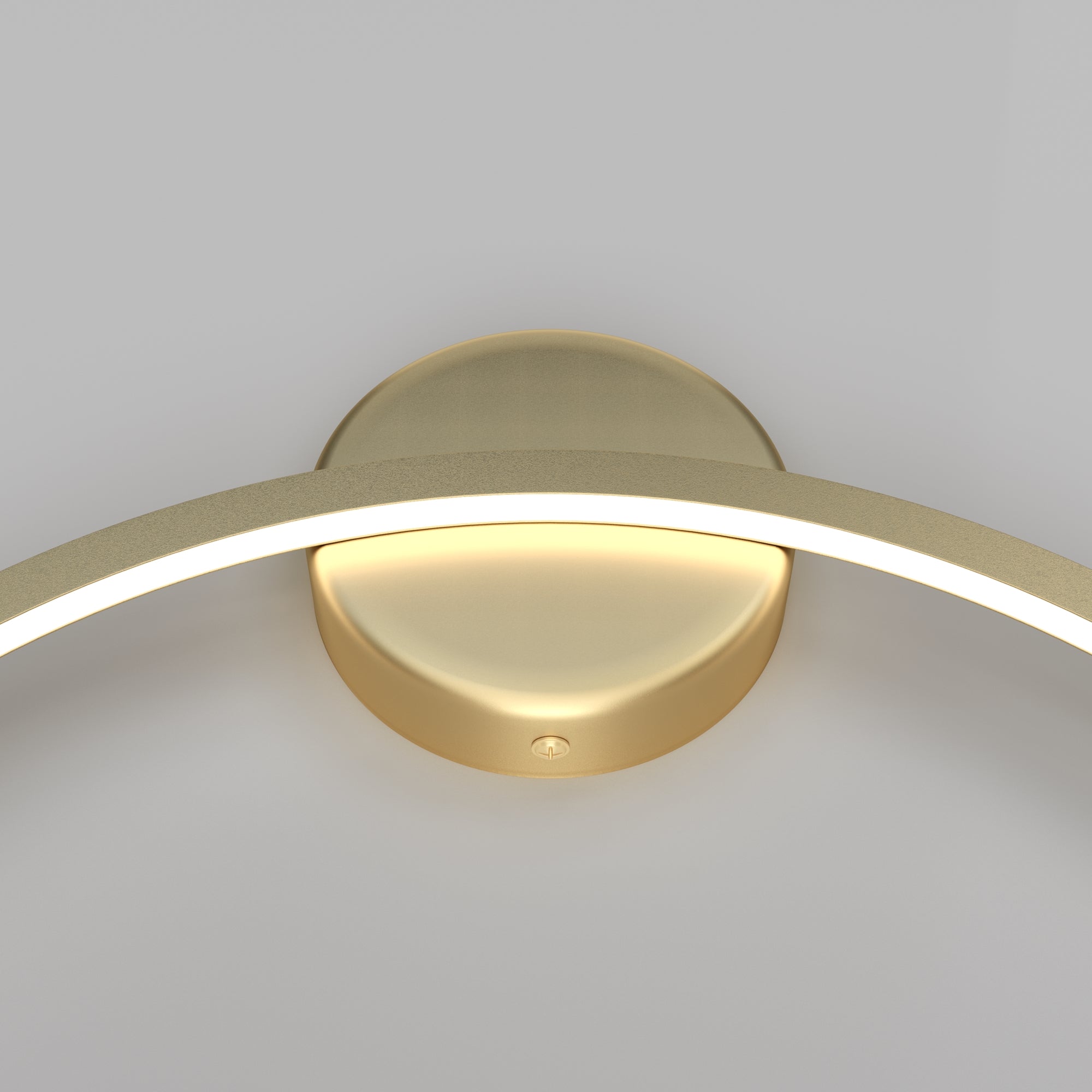 Applique Da Parete Moderno Halo Alluminio Ottone 1 Luce Led 36W