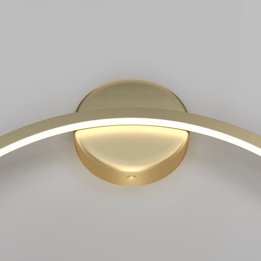 Applique Da Parete Moderno Halo Alluminio Ottone 1 Luce Led 36W