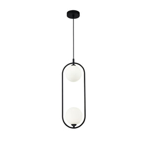 Lampada pendente Modern in Metallo Ring Nero