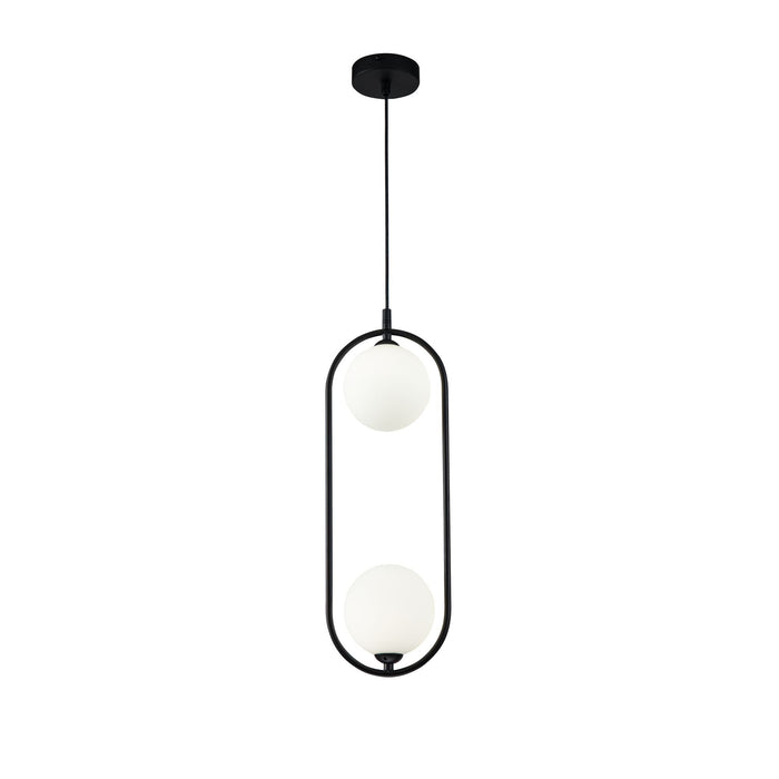 Lampada pendente Modern in Metallo Ring Nero