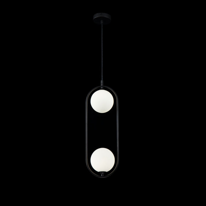 Lampada pendente Modern in Metallo Ring Nero