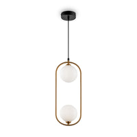 Lampada pendente Modern in Metallo Ring Ottone