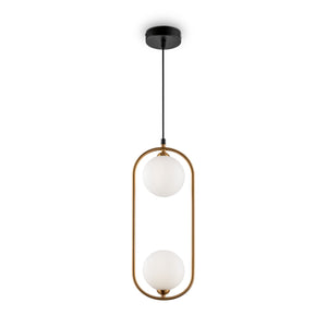 Lampada pendente Modern in Metallo Ring Ottone