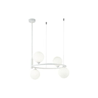 Lampada pendente Modern in Metallo Ring Bianco