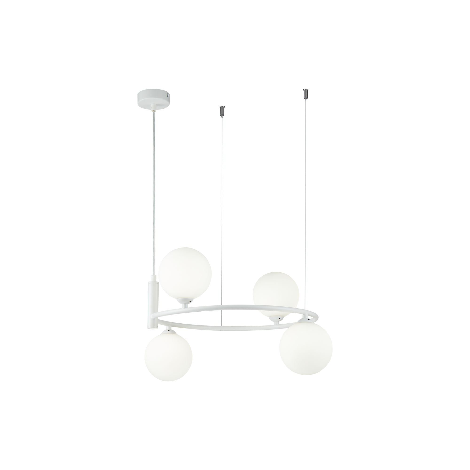 Lampada pendente Modern in Metallo Ring Bianco