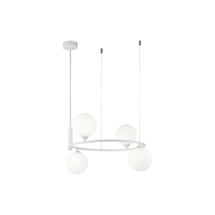 Lampada pendente Modern in Metallo Ring Bianco