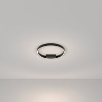 Lampadario A Sospensione Moderno Rim Alluminio Nero 1 Luce Led 25W