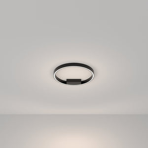 Lampadario A Sospensione Moderno Rim Alluminio Nero 1 Luce Led 25W