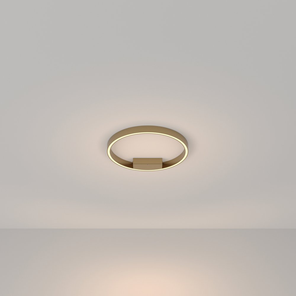 Lampadario A Sospensione Moderno Rim Alluminio Ottone 1 Luce Led 25W