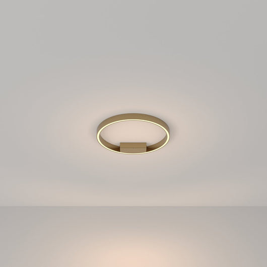 Lampadario A Sospensione Moderno Rim Alluminio Ottone 1 Luce Led 25W