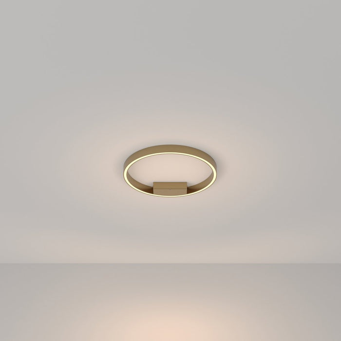 Lampadario A Sospensione Moderno Rim Alluminio Ottone 1 Luce Led 25W