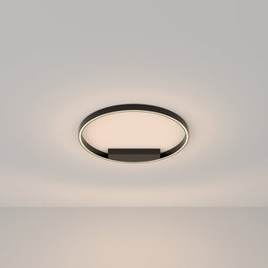 Lampadario A Sospensione Moderno Rim Alluminio Nero 1 Luce Led 37W