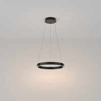 Lampadario A Sospensione Moderno Rim Alluminio Nero Luce Led 25W