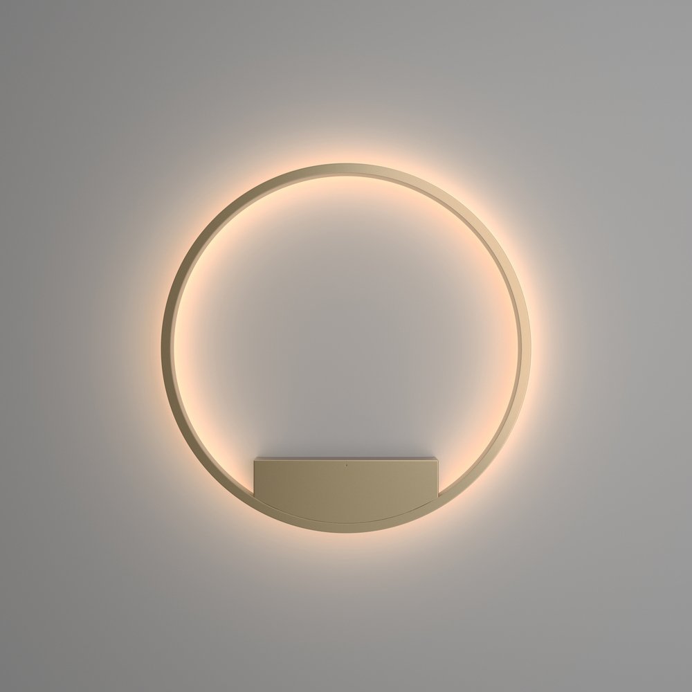 Applique Da Parete Moderno Rim Alluminio Ottone 1 Luce Led 37W