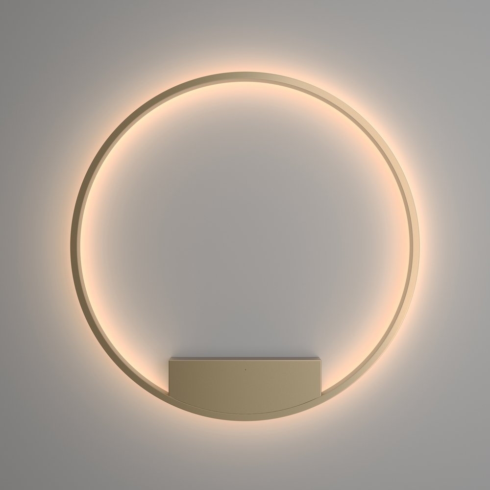 Applique Da Parete Moderno Rim Alluminio Ottone 1 Luce Led 51W