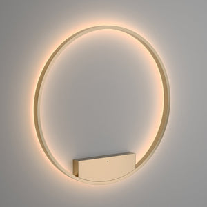 Applique Da Parete Moderno Rim Alluminio Ottone 1 Luce Led 51W