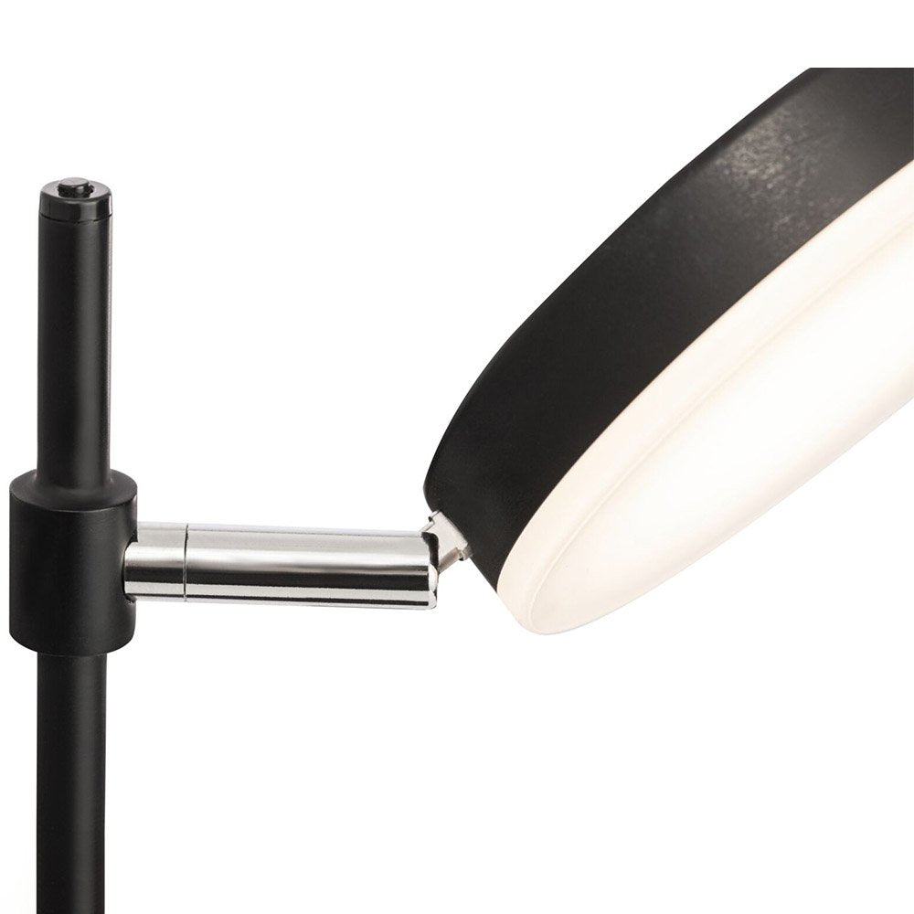 Lampada Da Tavolo Moderno Fad Metallo Nero Acrilico 1 Luce Led 8W