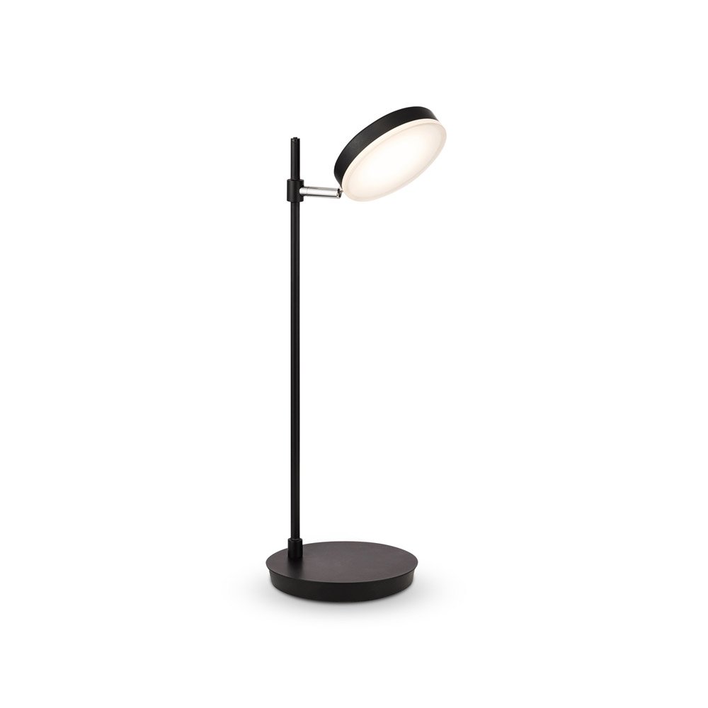 Lampada Da Tavolo Moderno Fad Metallo Nero Acrilico 1 Luce Led 8W