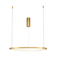 Lampadario A Sospensione Moderno Glint Alluminio Ottone Luce Led 24W