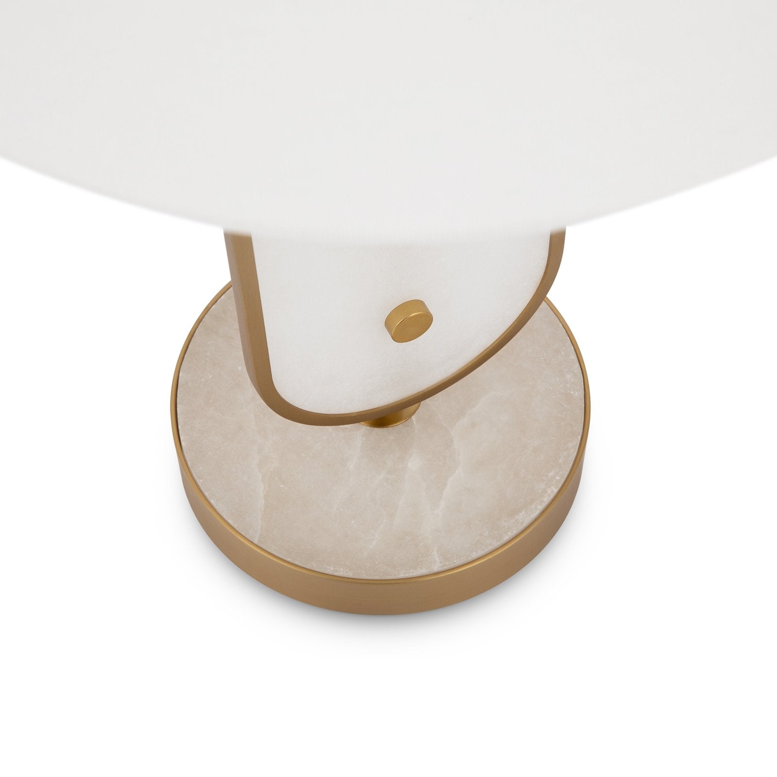 Lampada Da Tavolo Moderna Marmo Metallo Oro Paralume Tessuto 1 Luce E27 40W