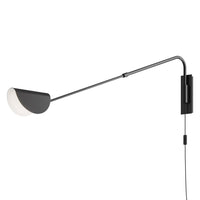 Applique Da Parete Moderno Mollis Metallo Nero 1 Luce G9 7W