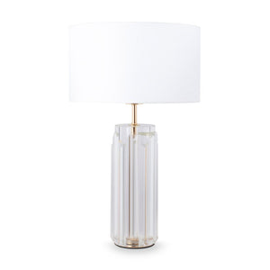 Lampada Da Tavolo Moderno Muse Metallo Oro Paralume Tessuto 1 Luce E27 60W