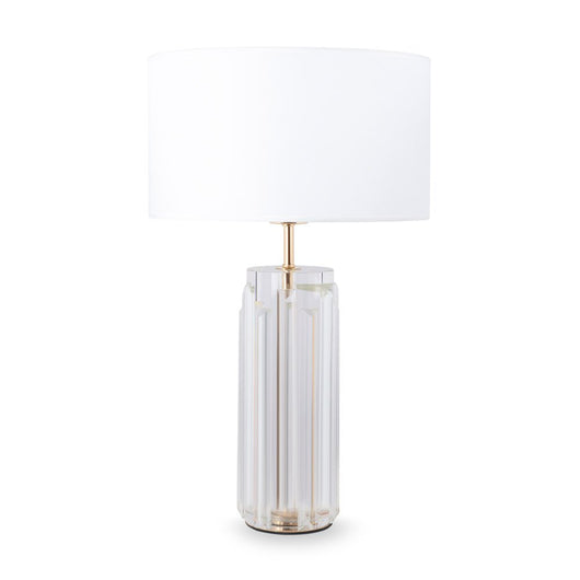 Lampada Da Tavolo Moderno Muse Metallo Oro Paralume Tessuto 1 Luce E27 60W