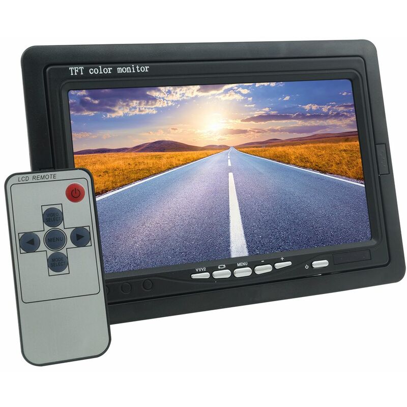 MONITOR 7" HD TFT LCD COLOR PER AUTO / VIDEOSORVEGLIANZA