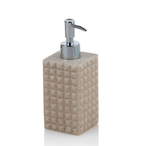 Dispenser per sapone GEOMETRIC in resina e metallo sabbia