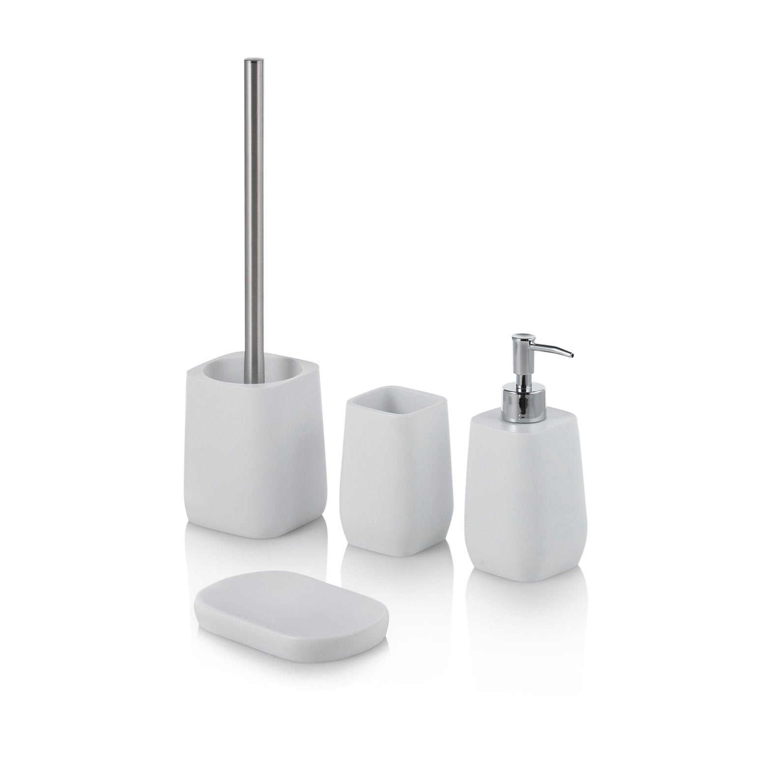 Set bagno 4 pezzi CAPUA bianco