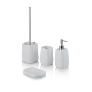 Set bagno 4 pezzi CAPUA bianco