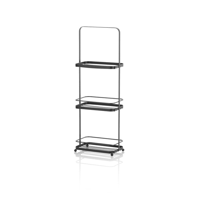 Scaffale organizer da terra WHEELS in metallo bianco