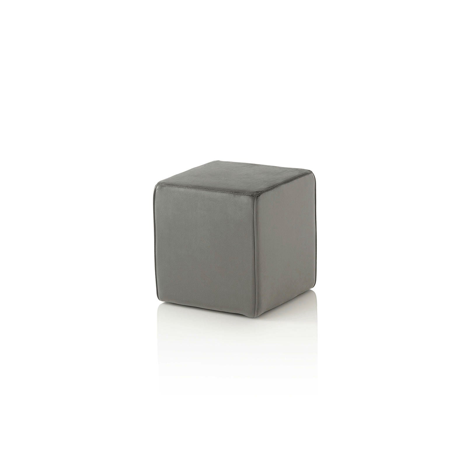 Pouf COZY in velluto grigio chiaro