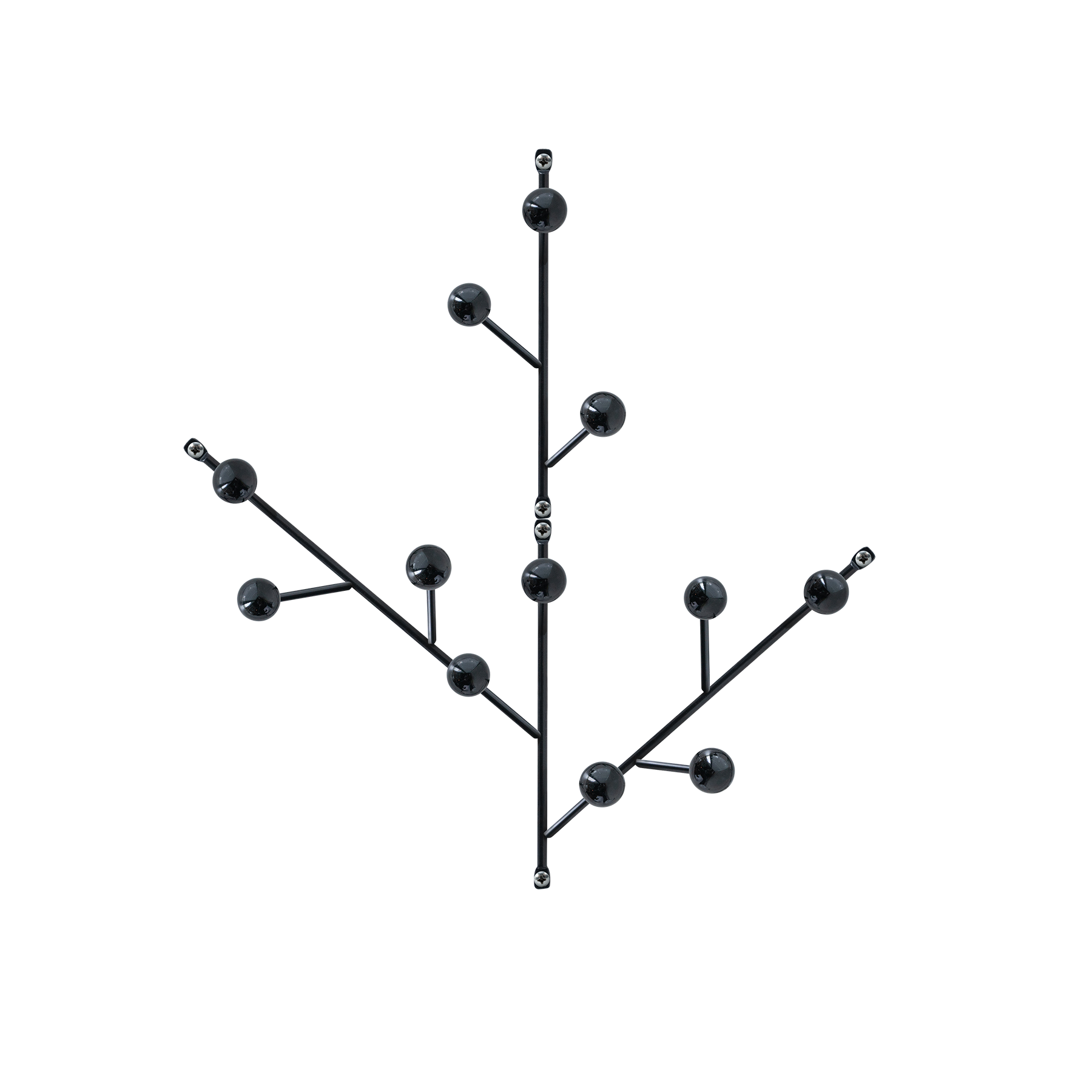 Set 4 rami appendiabiti NEURO in metallo nero