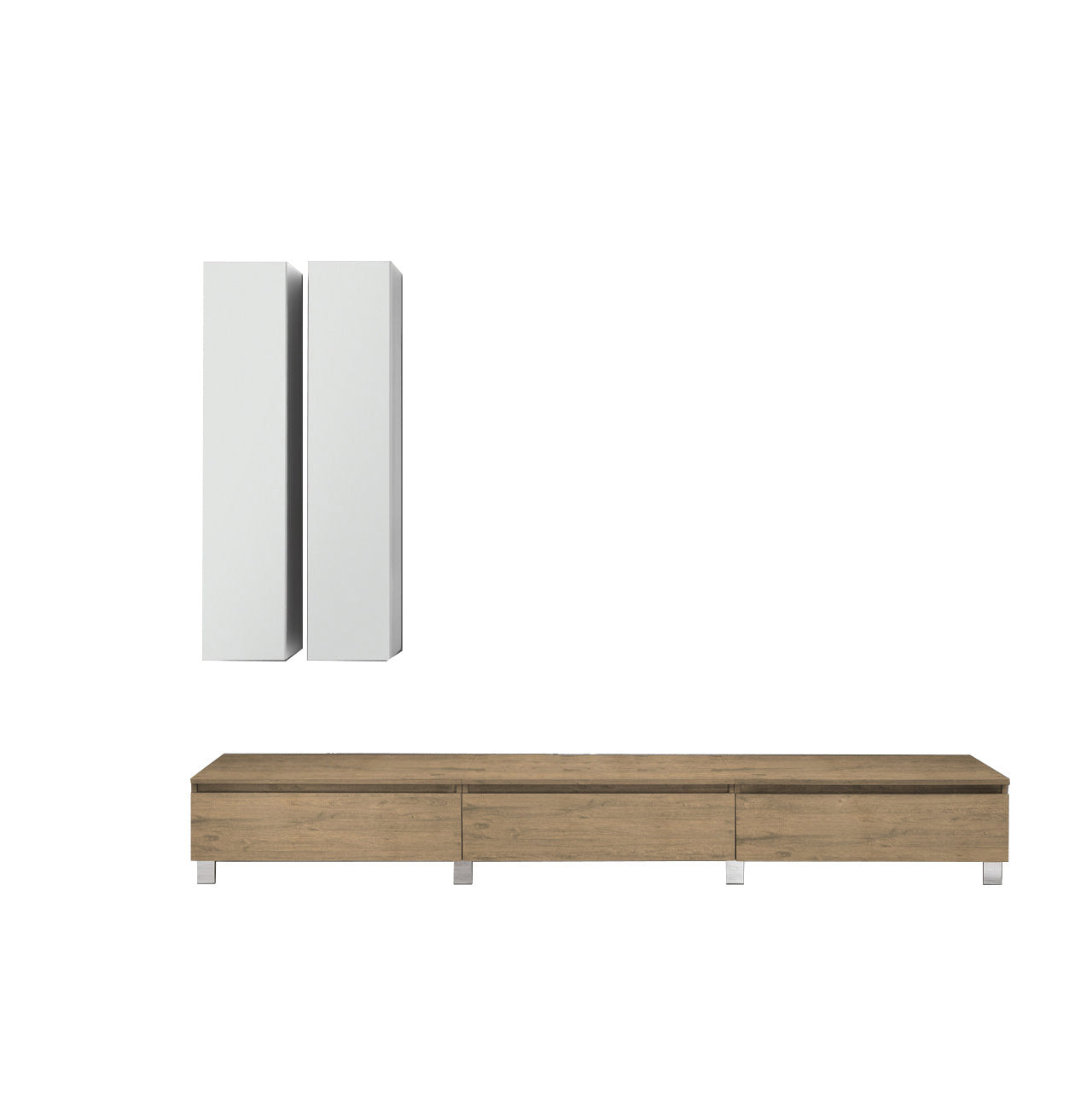 Composizione Living VIVIANA rovere miele/bianco