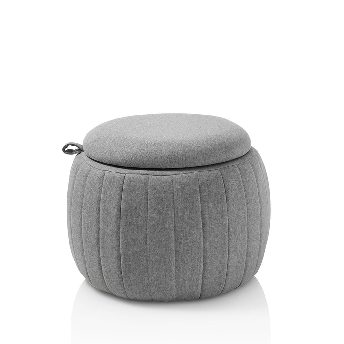 Pouf con contenitore HIDDEN grigio in tessuto