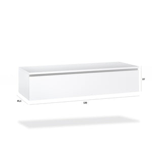 Mobile bagno composizione 4 pezzi ASTRA colore bianco/colore rovere miele