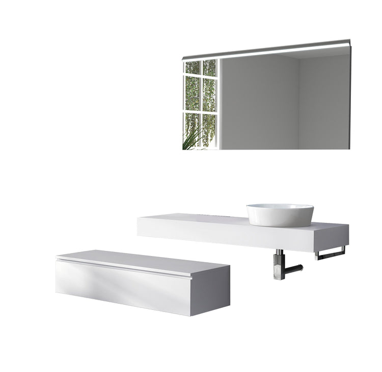 Mobile bagno composizione 5 pezzi ASTRA colore bianco