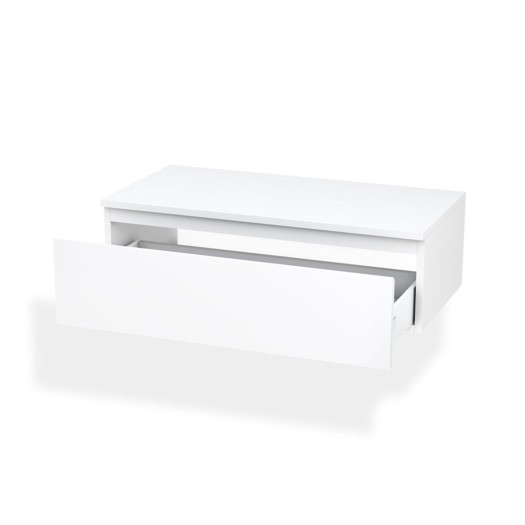 Base con top 1 cassetto ASTRA L.90 P.45 H.27 cm colore bianco opaco