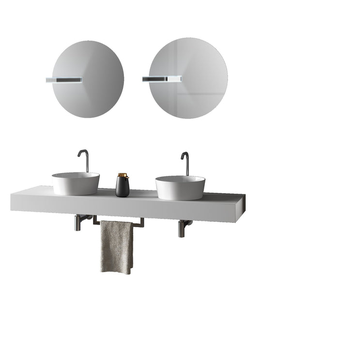 Composizione doppio lavabo 8 pezzi ASTRA bianco_165x45x190