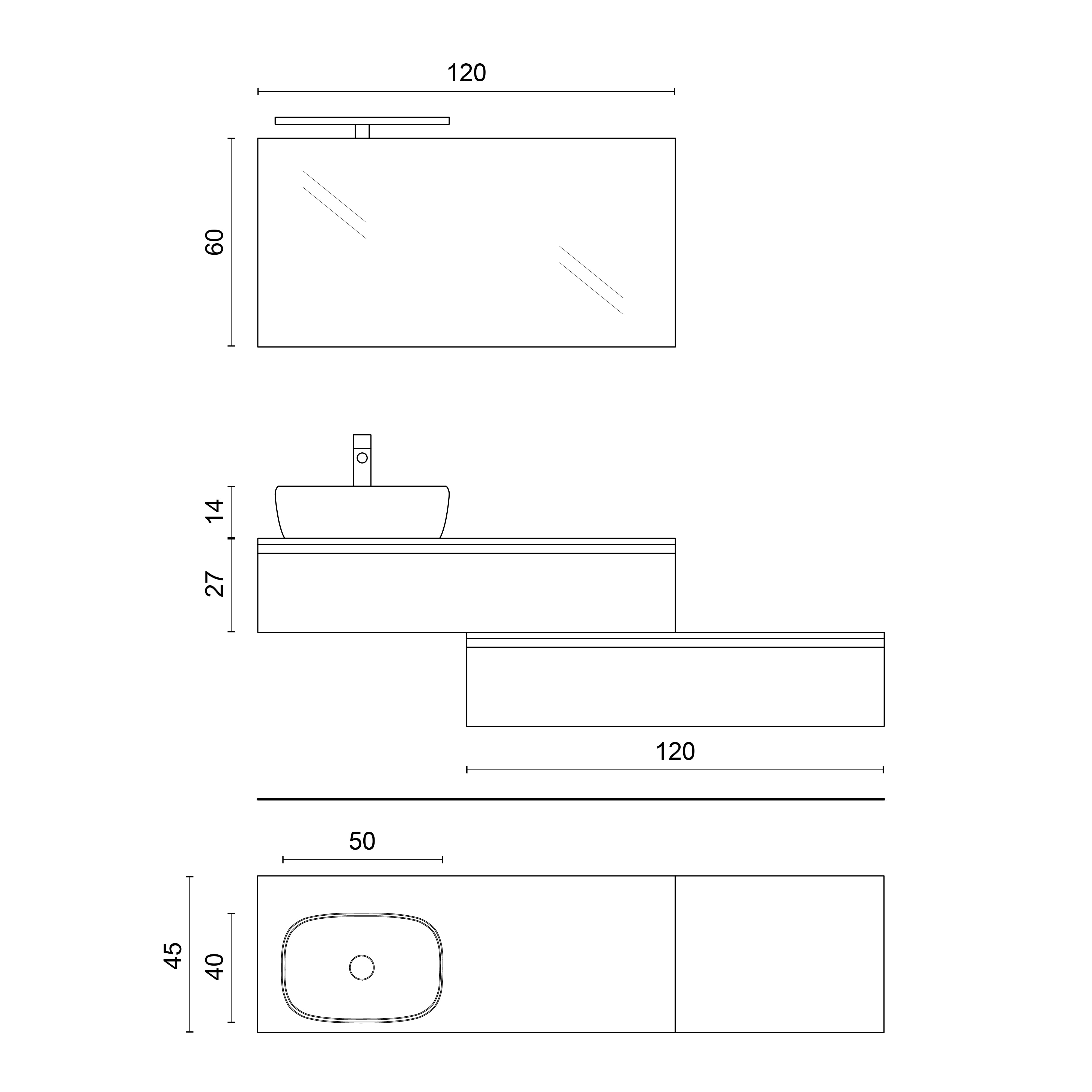 Composizione 5 pezzi ASTRA bianco opaco_180x45x190