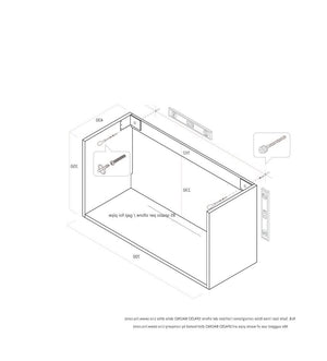 Base portalavabo 1 cassetto AURORA rovere cenere