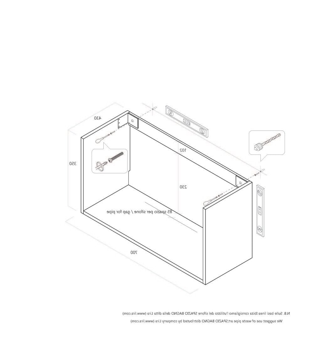 Base con top AURORA rovere miele