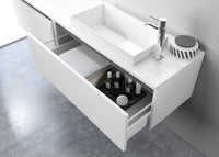 Mobile bagno composizione 6 pezzi L.170 P.45 H.190 cm AURORA colore bianco